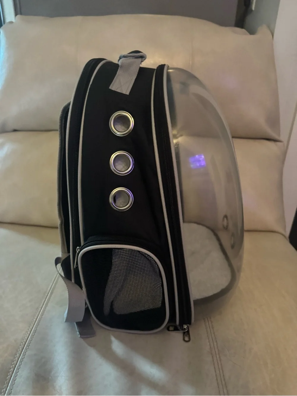 Transparent Bubble Pet Carrier Backpack - Gray